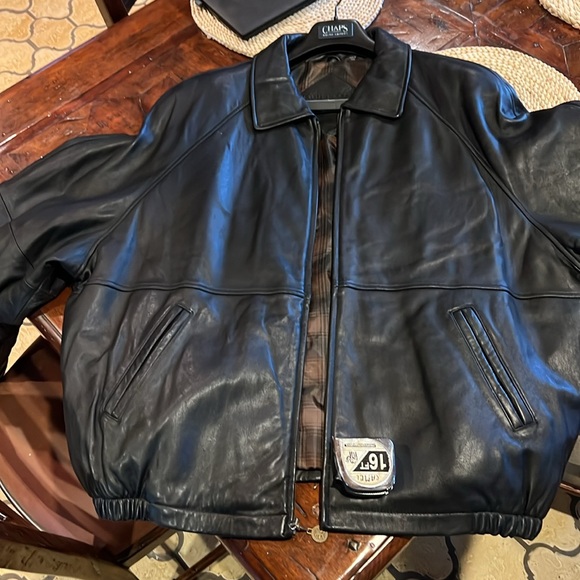 Men’s Roundtree and York leather jacket 56” chest - Picture 6 of 6